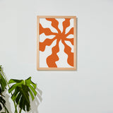 Burnt Orange Sun Flare Print