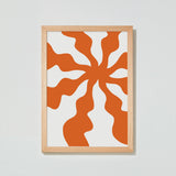 Burnt Orange Sun Flare Print