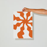 Burnt Orange Sun Flare Print