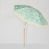 Premium Beach Umbrella - Khaki Dash