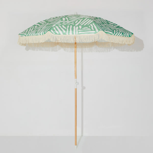Premium Beach Umbrella - Khaki Dash