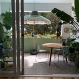 Premium Beach Umbrella - Khaki Dash